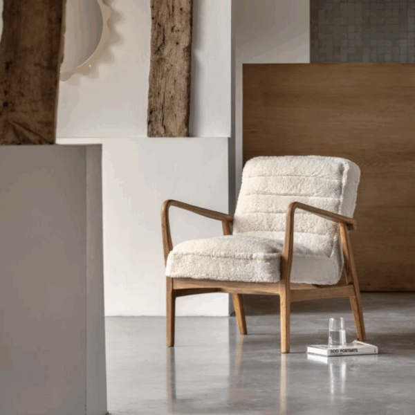 valuna armchair teddy cream