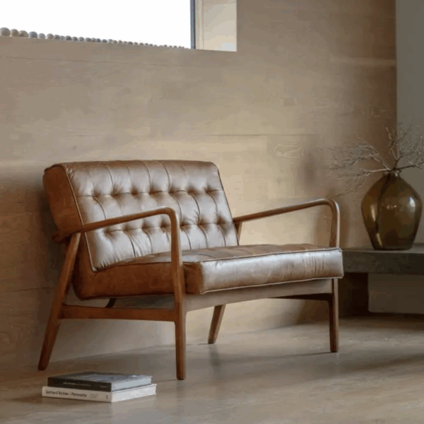 savina 2 seater sofa vintage brown leather