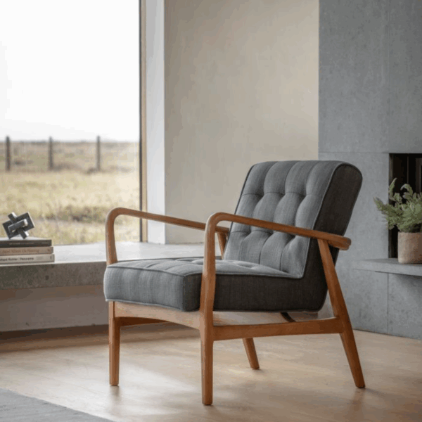 savina armchair dark grey